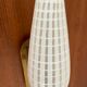 Scandinavian wall lamp in teak, brass and opaline from the 60s