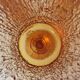 3 textured amber stemmed glasses. Vintage.