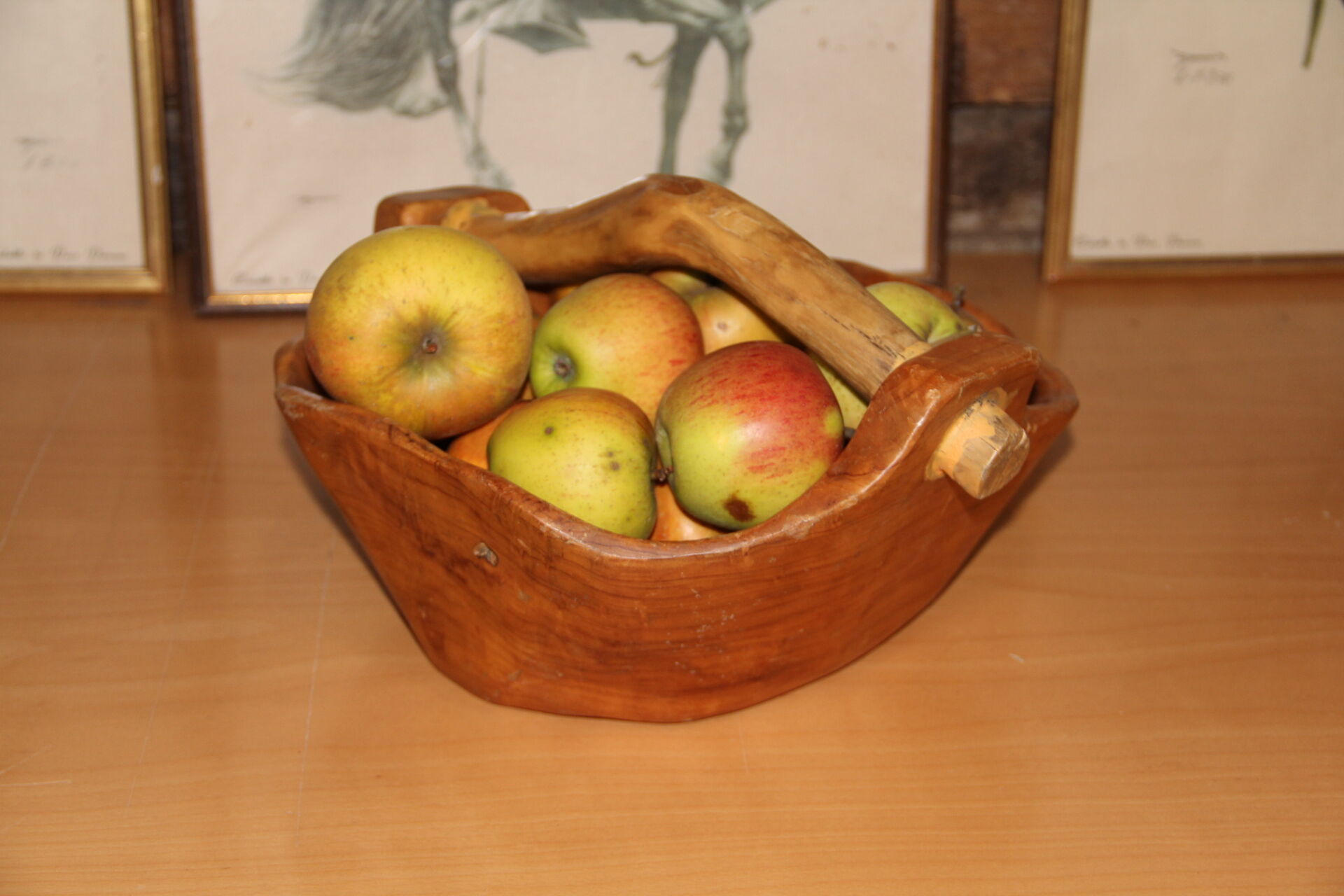 Olive wood basket