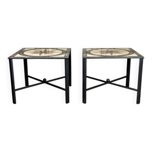 Paire de tables en marbre