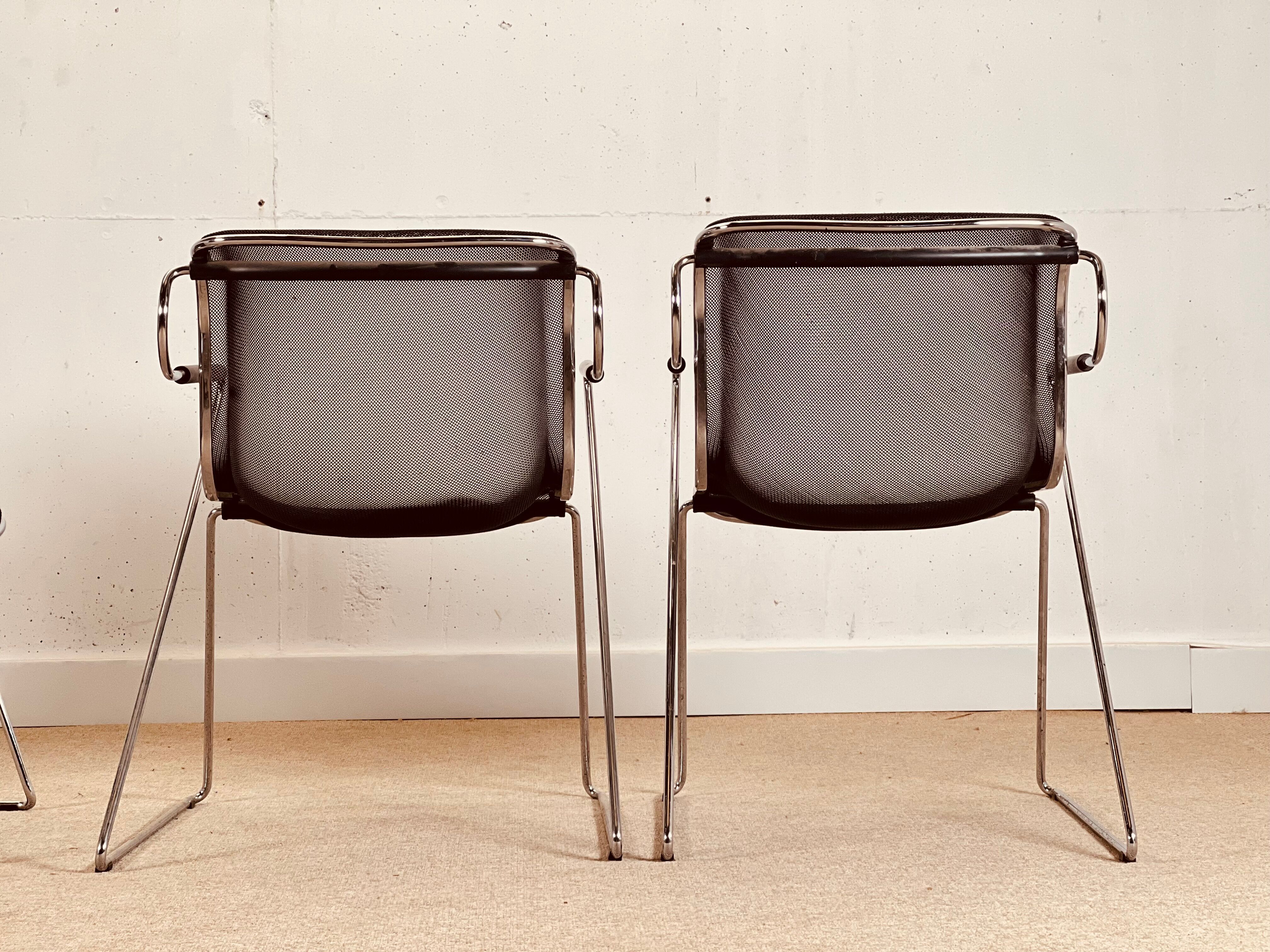 Set de 4 chaises Penelope de Charles Pollock pour Castelli