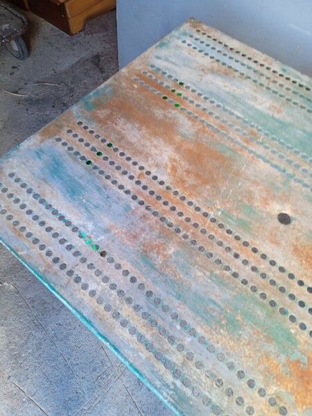 Table metal garden perforated sheet ep 1950