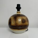 Ceramic ball lamp leaf decoration Olivier Roy Vallauris