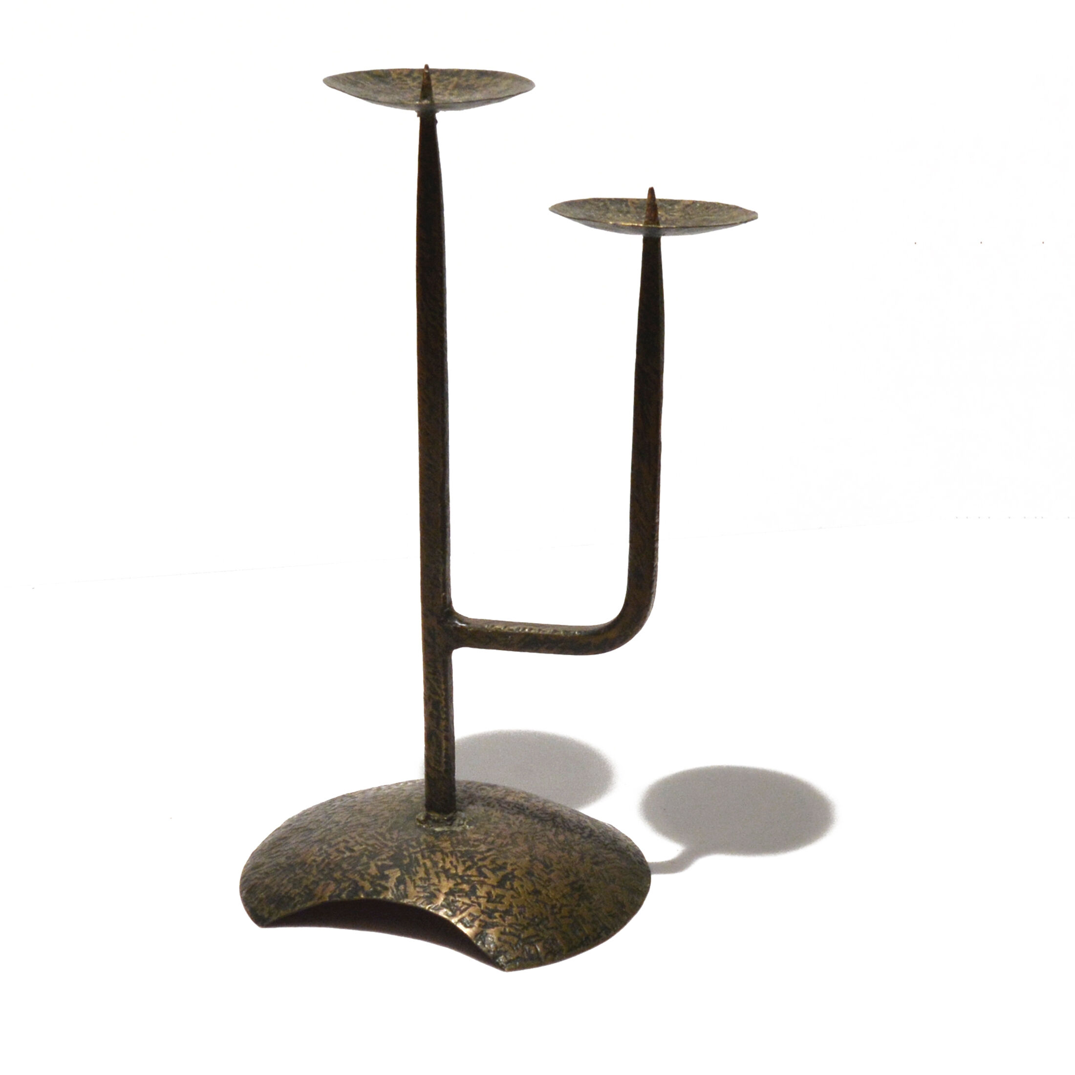 Brutalist style candlestick, czechoslovakia, 1960s
