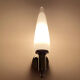 Pair Vintage Wall Lamps, Murano Glass Chrome, 70 Years