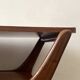 Scandinavian coffee table with 2 wooden tops, Netherlands 1970.