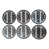 Set of 6 Rambouillet Boch plates 1966