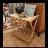Rattan bedside table