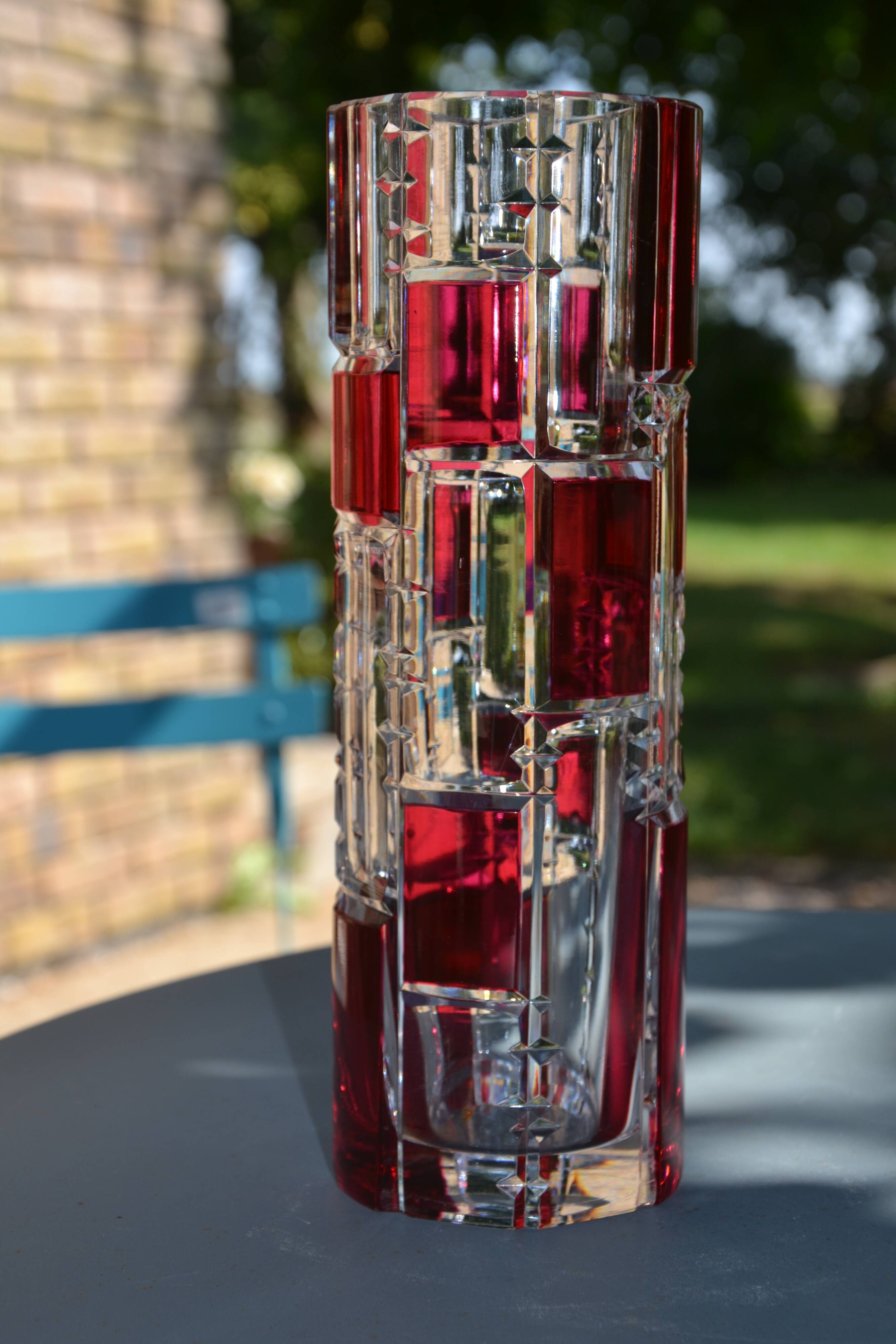 Modern St Lambert crystal vase