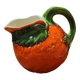 Orange slipware pitcher