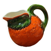 Pichet orange en barbotine