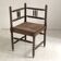Corner chair known as "bobine" in turned wood, Art Deco work from around 1940.