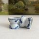 2 old diabolo egg cups, iron earth “Dutch” Creil and Montereau