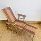 Antique Art Deco rattan and wicker chaise longue