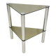 Smoked glass and chrome side table — France, 1970s