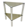 Smoked glass and chrome side table — France, 1970s