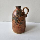 Ceramic handle soliflore vase with an unidentified signature