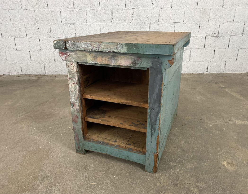 oak and pine central island workshop workbench