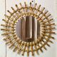Sun diameter 46cm vintage rattan mirror