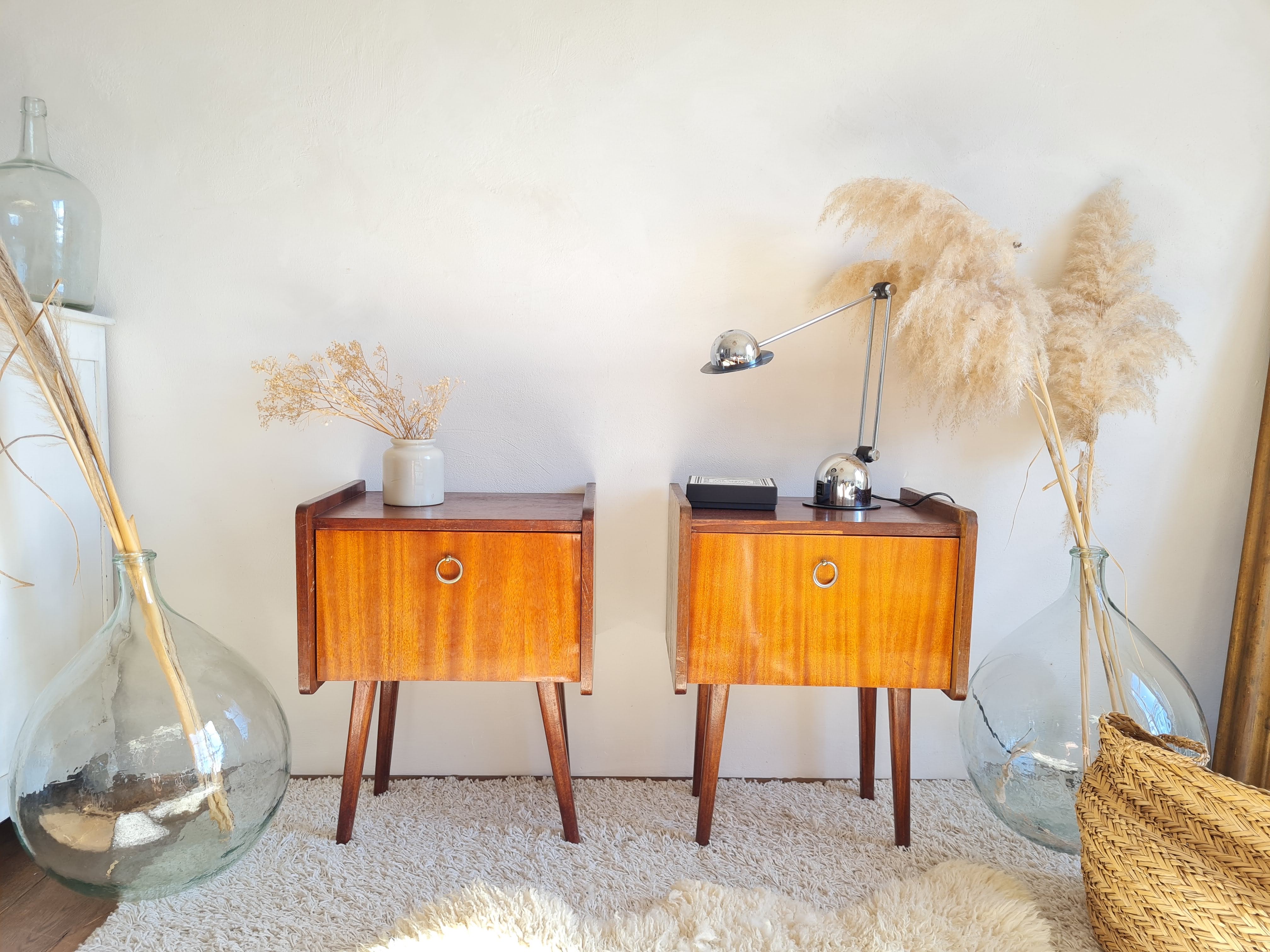 Pair of vintage bedside tables