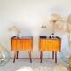 Pair of vintage bedside tables