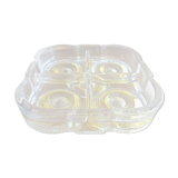 Plat à compartiments de présentation Walther kristallglass jaune