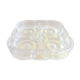 Dish with presentation compartments Walther kristallglass yellow