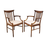 Pair of Scandinavian armchairs 1960 in teak