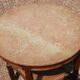 Old art deco style pedestal table with pink marble top