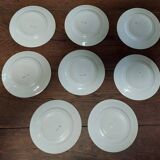 Dessert plates, set of eight, Marly decor