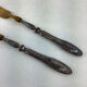 Old salad servers in filled silver and horn