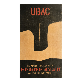 Affiche en lithographie de raoul ubac, fondation maeght, 1978