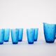 Set of glass and jug, Italian design, 1970s, made in Italy