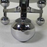 Space Age Sputnik coffee table, with a 1970s chrome base