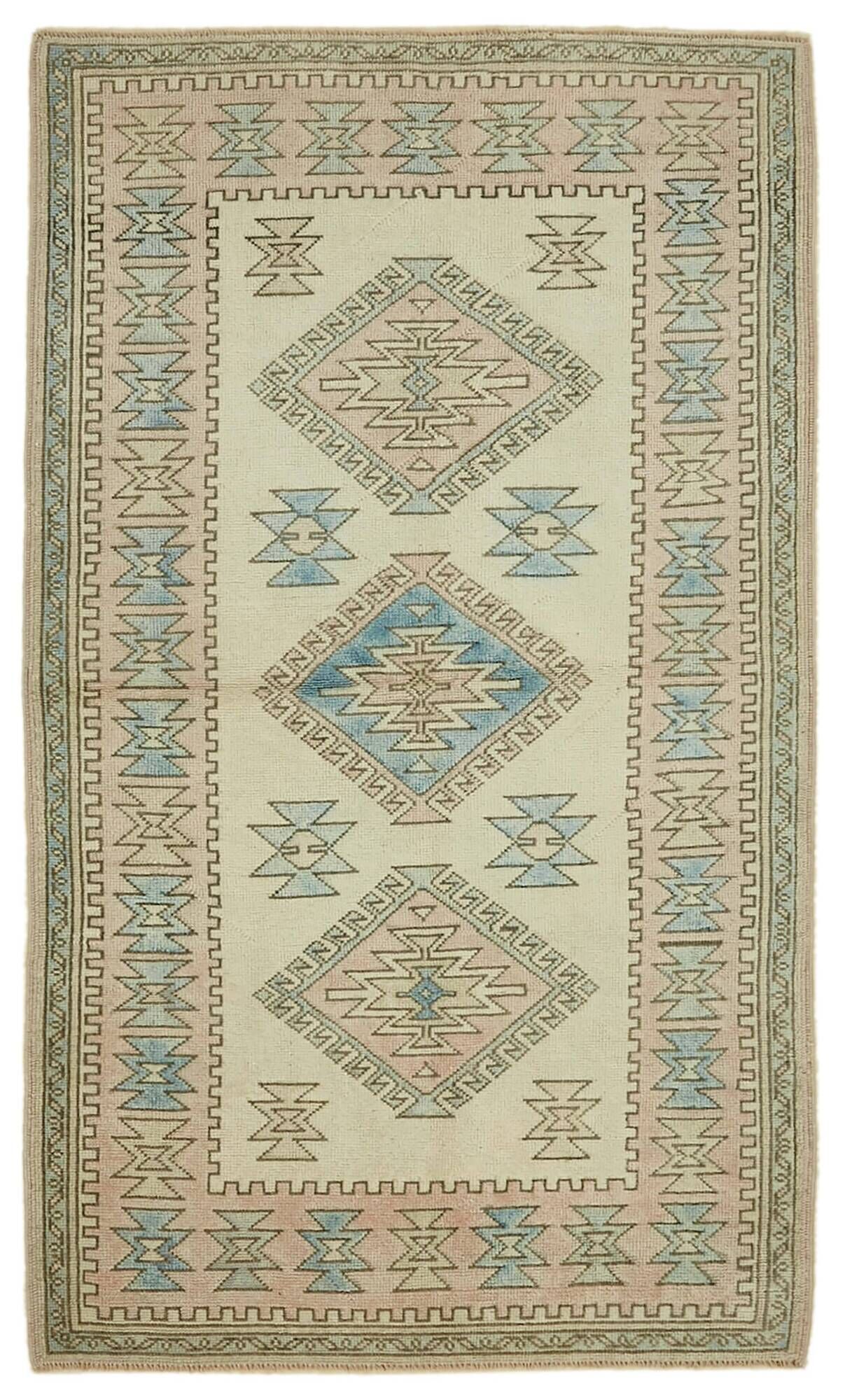 Turkish Vintage Anatolian Rug 122 cm x 210 cm