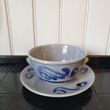 2  cups with vintage saucers