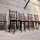 Series of 7 old bar cane cane bistro chairs