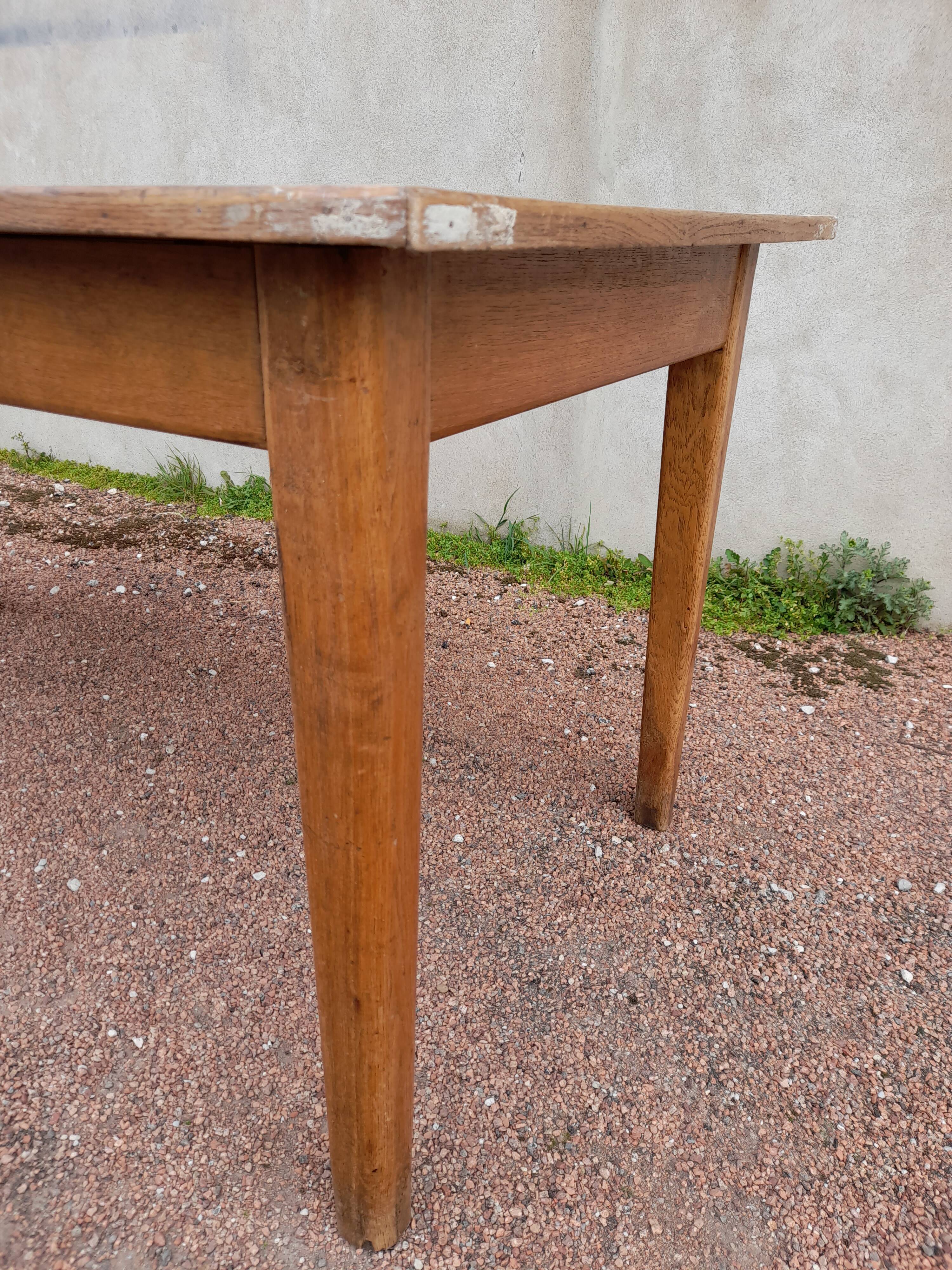 Old oak farm table - 1m62