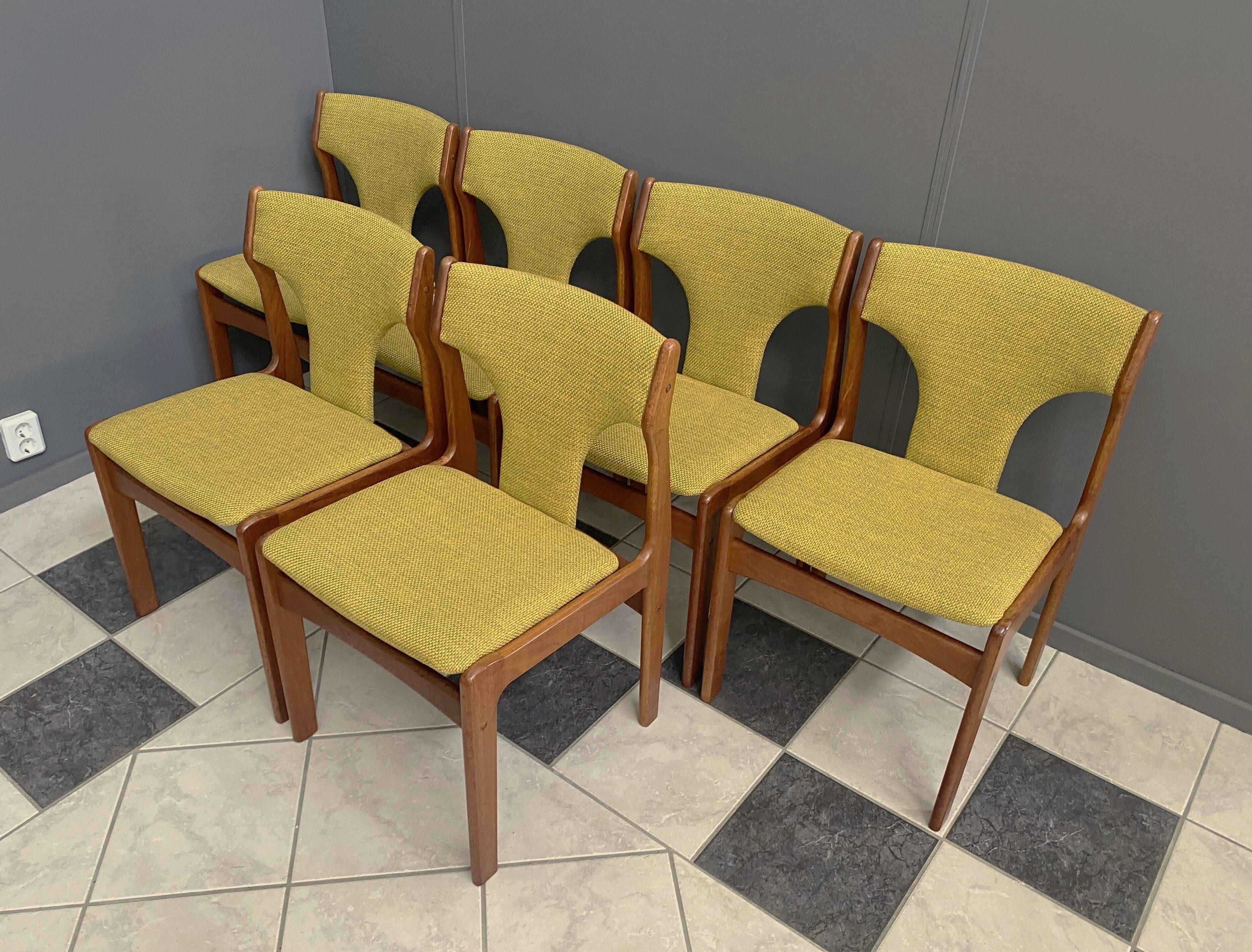 Set of 6 Teak Eric Buch dining chairs Denmark