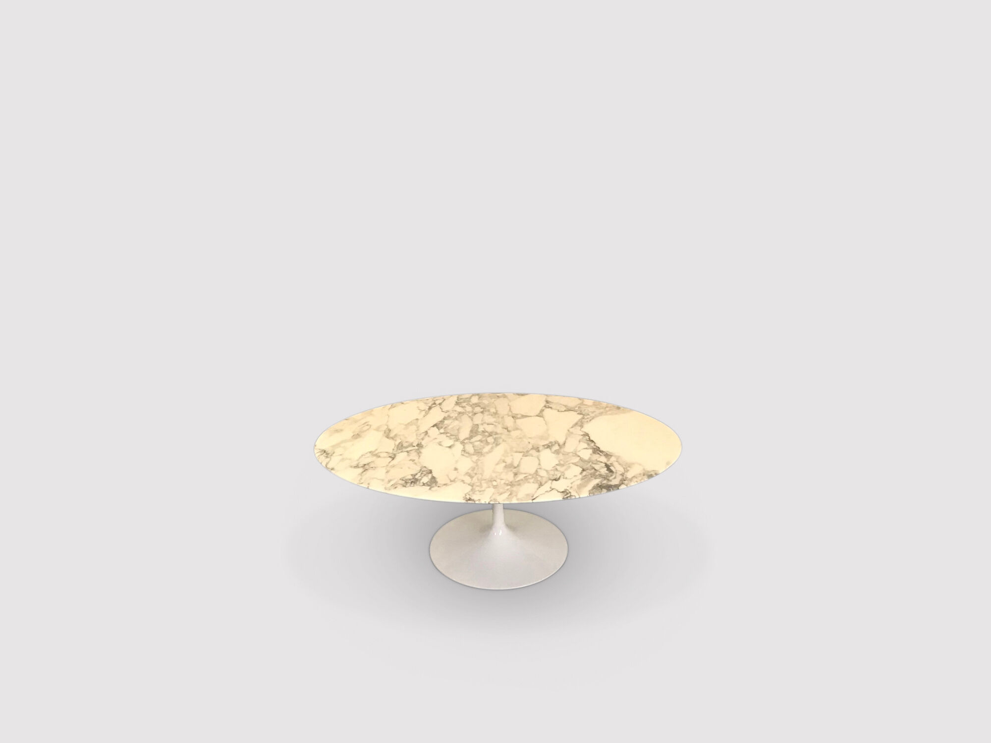 Tulip oval arabescato marble coffee table by Eero Saarinen for Knoll International 1990s