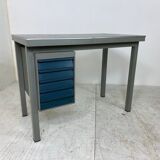 Bureau industriel en métal et linoléum de Gispen 1950s