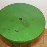 Tabouret tripode bois vert 400mm