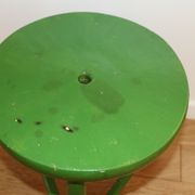 Green wood tripod stool 400mm