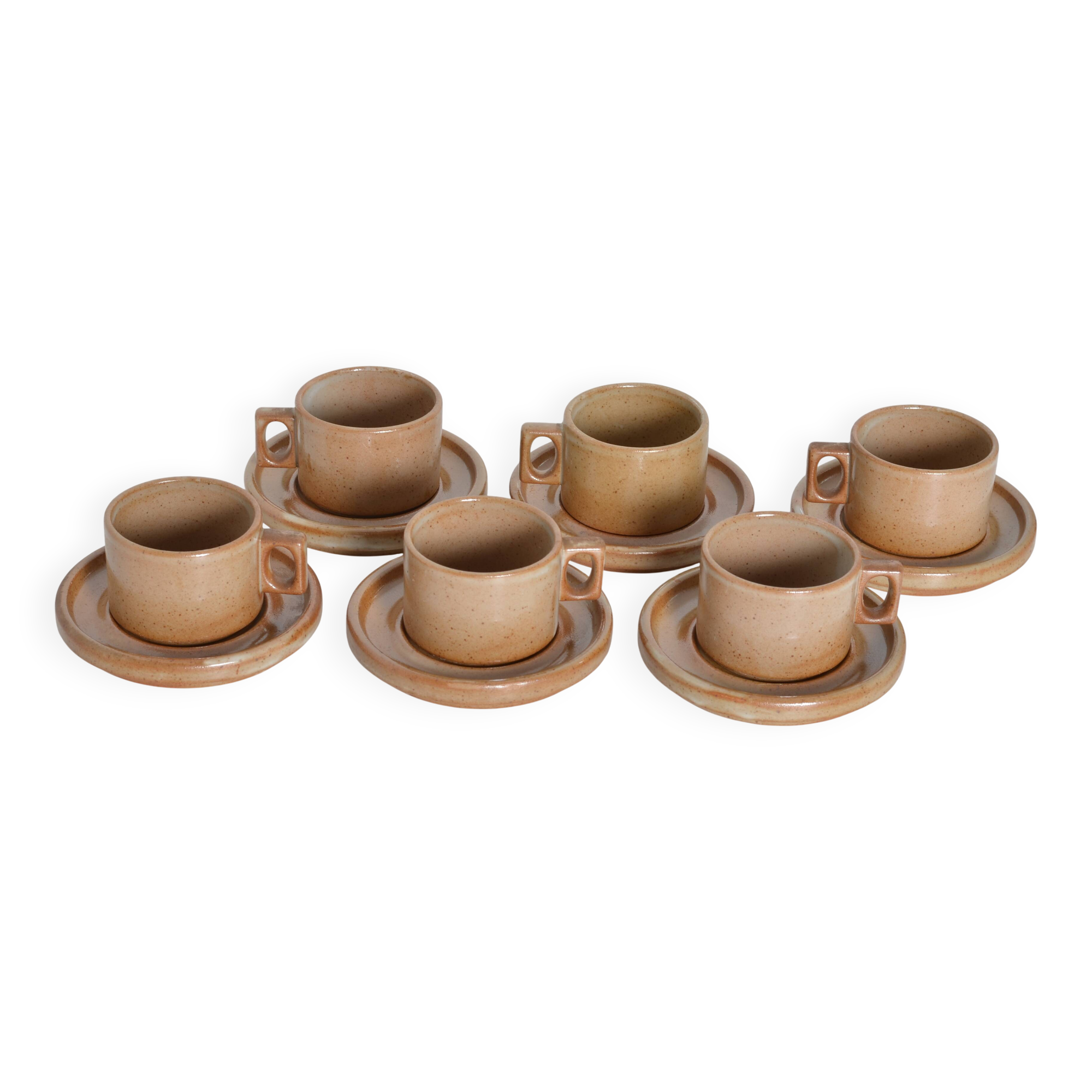 Modernist Brenne stoneware coffee cups