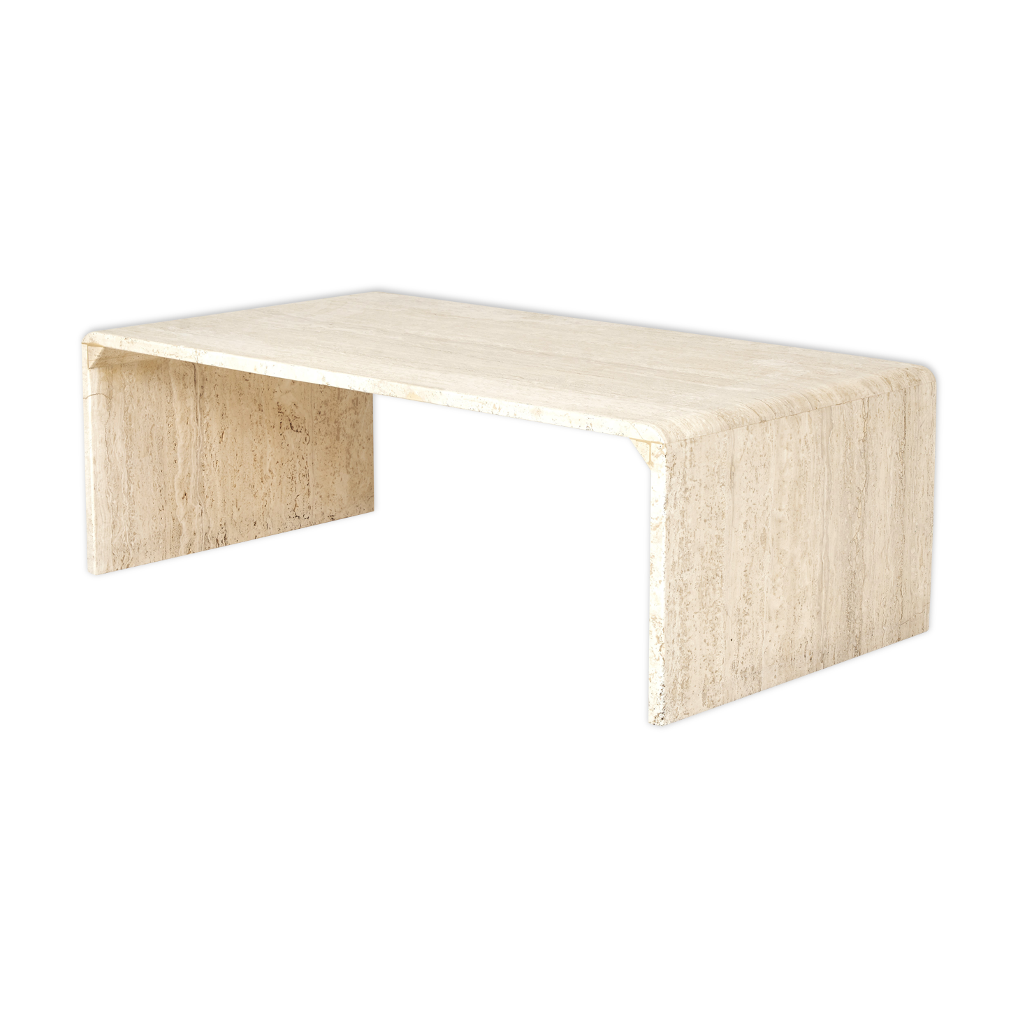 Vintage coffee table in travertine 1970s