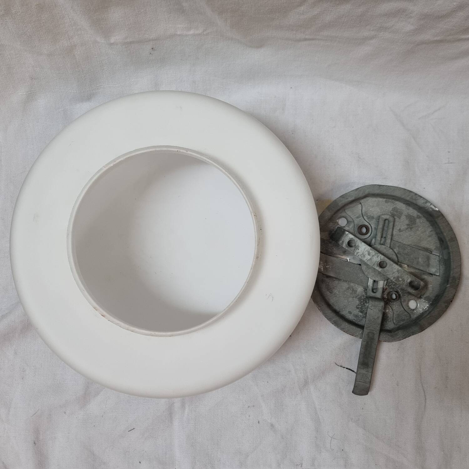 White opaline ceiling light 1940/50