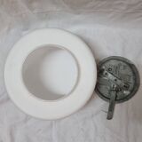 White opaline ceiling light 1940/50