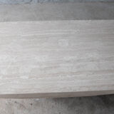 Vintage travertine coffee table, 80s