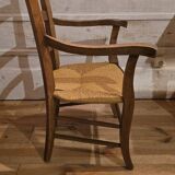 Straw armchair.