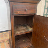 Bedside table in painted sheet metal